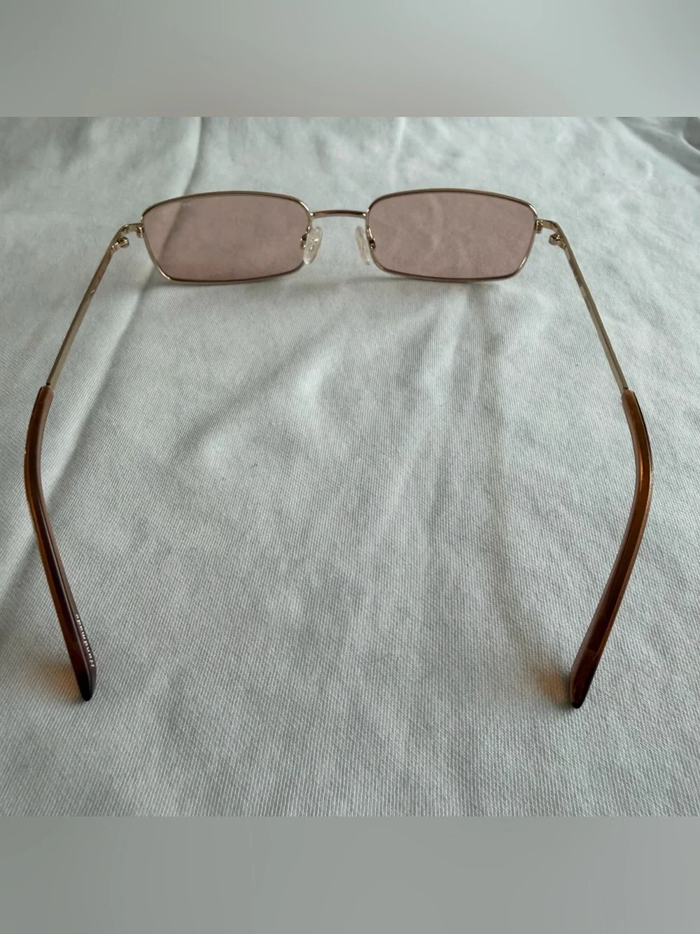 DMY BY DMY Olsen Rectangular Pink Tint Sunglasses 54 19-145 DMY05BPL Gold Frame